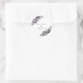 Blaue Hochzeit der Wasserfarbe Runder Aufkleber (Tasche)