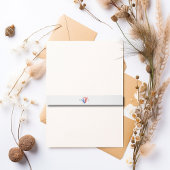 Blaue Hochzeit des Nautical Red Hummer Monogram Einladungsbanderole