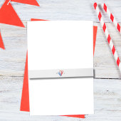 Blaue Hochzeit des Nautical Red Hummer Monogram Einladungsbanderole