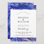 Blaue Hochzeit Einladung (Vorne/Hinten)
