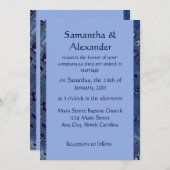 Blaue Hochzeit Einladung (Vorne/Hinten)