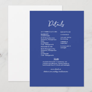 Blaue Hochzeit - Einladung