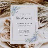 Blaue Hochzeit - Einladungen Vorlage