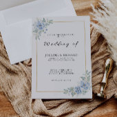 Blaue Hochzeit - Einladungen Vorlage