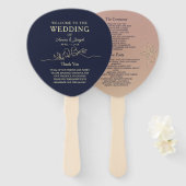 Blaue Hochzeit Fächer (Vorne und Hinten)