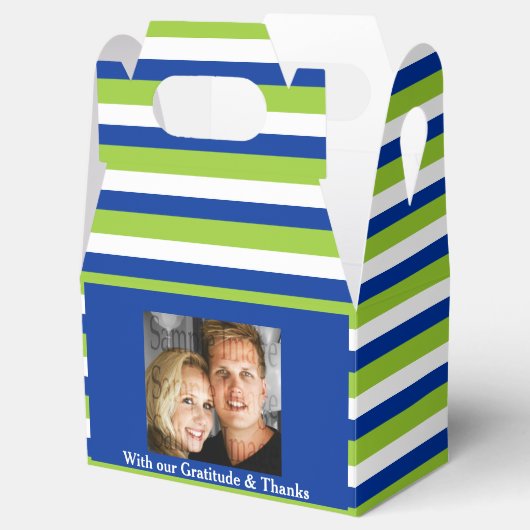 Blaue Hochzeit FOTO 2 Geschenkschachtel (Geöffnet)