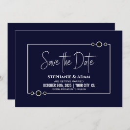 Blaue Hochzeit für Navy speichern Save The Date