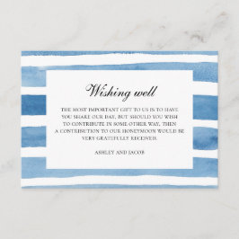 Blaue Hochzeit für Wasserfarbe Begleitkarte