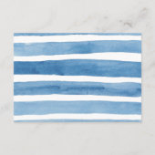 Blaue Hochzeit für Wasserfarbe Begleitkarte (Rückseite)