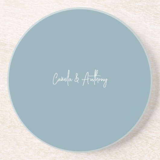 Blaue Hochzeit Getränkeuntersetzer (Vorne)