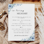 Blaue Hochzeit im Zeichen des liebenden Gedächtnis Einladung