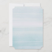 Blaue Hochzeit in Aquarellen. Einfache Eleganz Save The Date (Rückseite)