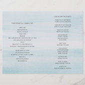 Blaue Hochzeit in Aquarellen. Elegantes Programm g (Rückseite)