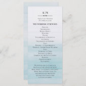 Blaue Hochzeit in Aquarellen. Klassischer nautisch Programm (Vorne/Hinten)