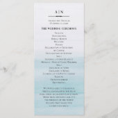 Blaue Hochzeit in Aquarellen. Klassischer nautisch Programm (Vorderseite)