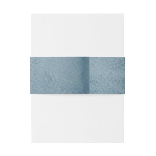 Blaue Hochzeit in Aquarellen. Name und Datumsmarin Einladungsbanderole (Rückseitenbeispiel)