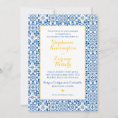 Blaue Hochzeit in Südtirol Einladung (Vorderseite)