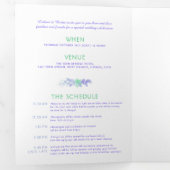 Blaue Hochzeit mit blauem Wasser Dreifach Gefaltete Einladung (Innen Erste Seite)