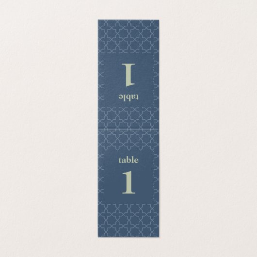 Blaue Hochzeit mit Latticework-Muster (Außenseite Aufgefaltet)