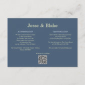 Blaue Hochzeit mit Latticework-Muster Begleitkarte (Vorderseite)