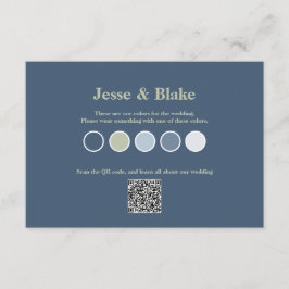 Blaue Hochzeit mit Latticework-Muster Begleitkarte