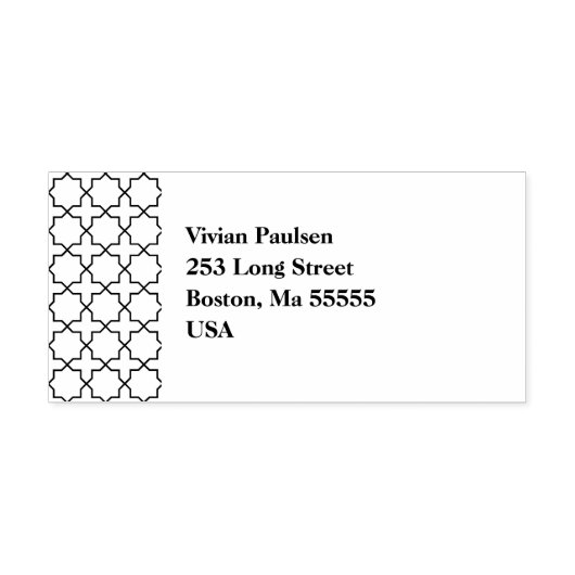 Blaue Hochzeit mit Latticework-Muster Permastempel (Design)