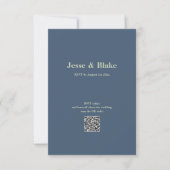 Blaue Hochzeit mit Latticework-Muster RSVP Karte (Vorderseite)