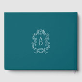 Blaue Hochzeit Mit Rahmen Gästebuch (Rückseite)