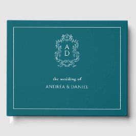 Blaue Hochzeit Mit Rahmen Gästebuch