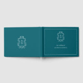 Blaue Hochzeit Mit Rahmen Gästebuch (Voll)