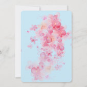 Blaue Hochzeit mit zarter Wasserfarbe Einladung (Rückseite)