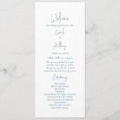 Blaue Hochzeit Programm (Vorderseite)