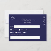 Blaue Hochzeit RSVP Karte (Vorderseite)