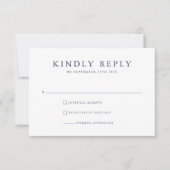 Blaue Hochzeit RSVP Karte (Vorderseite)