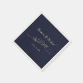 Blaue Hochzeit Serviette (Ecke)