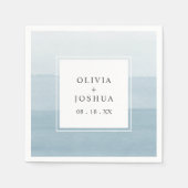 Blaue Hochzeit Serviette (Vorderseite)