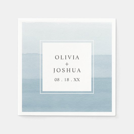 Blaue Hochzeit Serviette (Vorderseite)