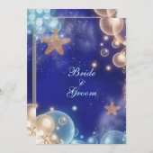 Blaue Hochzeit-Verlobung #2 Einladung (Vorne/Hinten)