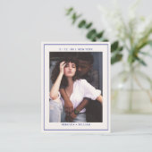 Blaue Hochzeit von Elfenbein, einfaches Foto, spei Postkarte (Stehend Vorderseite)