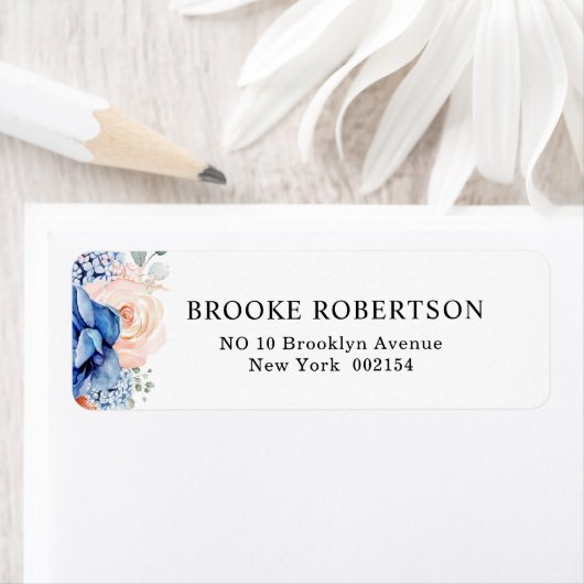 Blaue Hochzeit von Navy Slate Dusty Blush Pink Flo (Insitu)