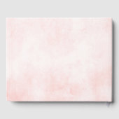 Blaue Hochzeit von Navy Slate Dusty Blush Pink Flo Gästebuch (Rückseite)