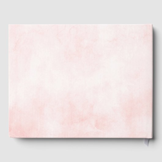 Blaue Hochzeit von Navy Slate Dusty Blush Pink Flo Gästebuch (Rückseite)