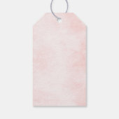 Blaue Hochzeit von Navy Slate Dusty Blush Pink Flo Geschenkanhänger (Rückseite)