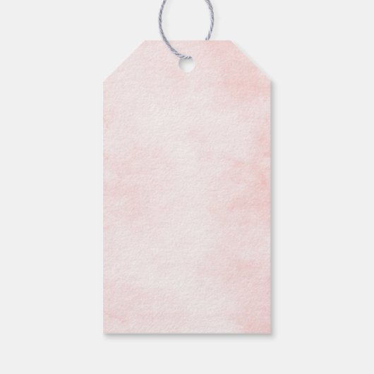 Blaue Hochzeit von Navy Slate Dusty Blush Pink Flo Geschenkanhänger (Rückseite)