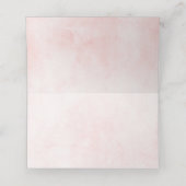 Blaue Hochzeit von Navy Slate Dusty Blush Pink Flo Platzkarte (Innenseite Aufgefaltet)