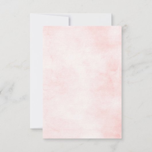 Blaue Hochzeit von Navy Slate Dusty Blush Pink Flo RSVP Karte (Rückseite)