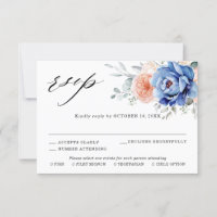 Blaue Hochzeit von Navy Slate Dusty Blush Pink Flo
