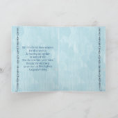 Blaue Hochzeits-Glückwünsche Karte (Innenseite)