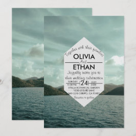 Blaue Hochzeitseinladung für die Marine Einladung