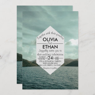 Blaue Hochzeitseinladung für die Marine Einladung